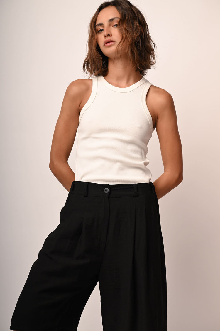 Ribbed knit tank top