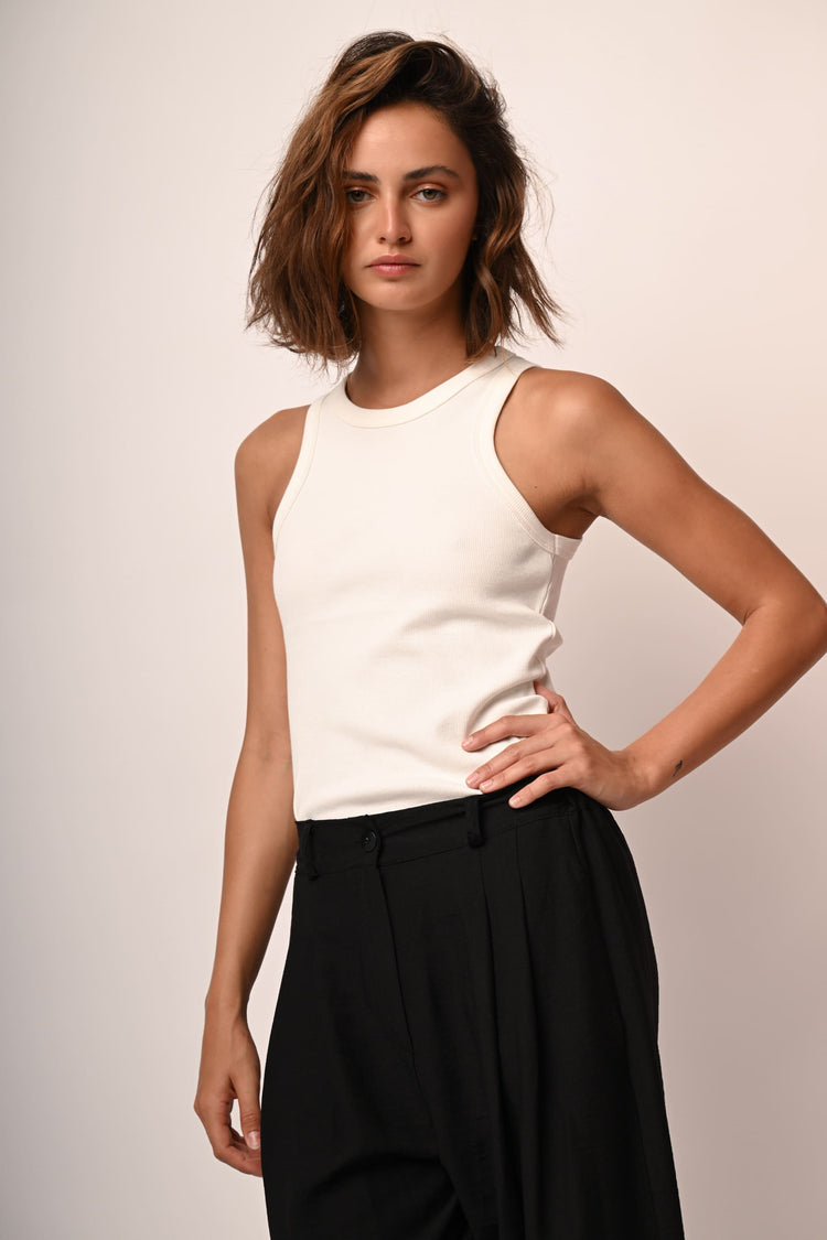 Ribbed knit tank top