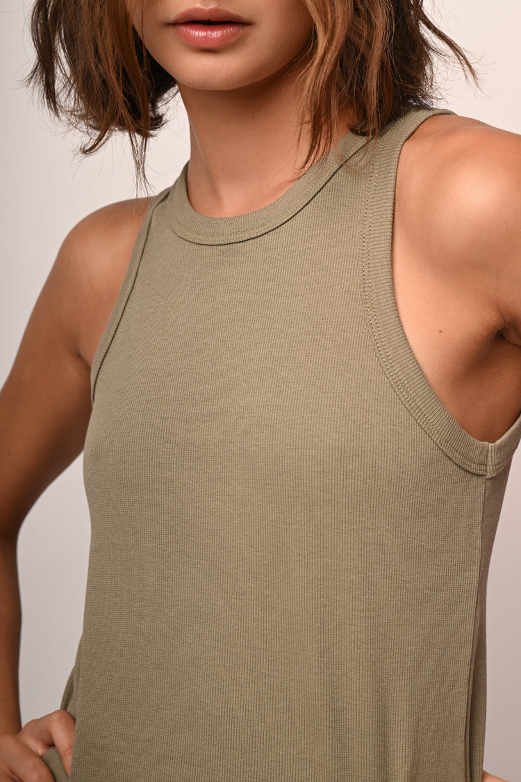 Ribbed knit tank top