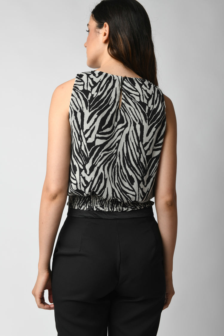 Zebra print top