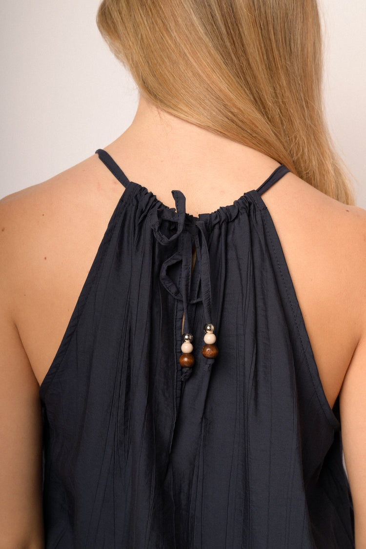 Top allamericana misto viscosa blu notte