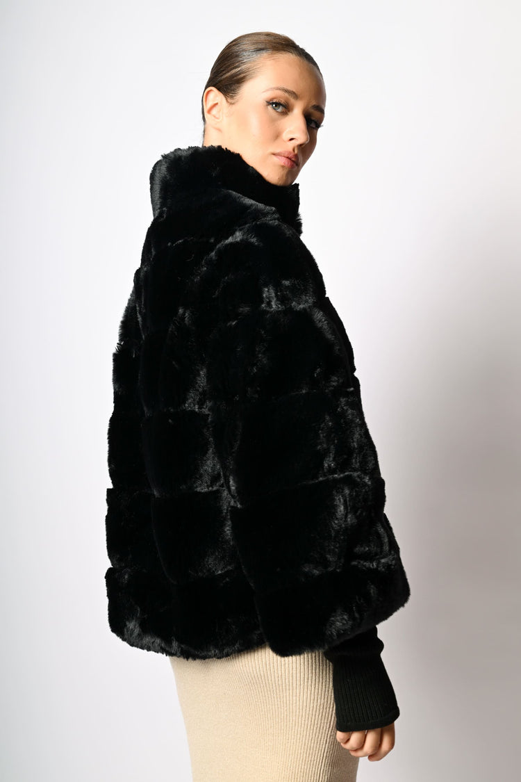 Quilted faux fur jacket – Nunalie-europa