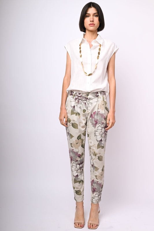 Floral print trousers
