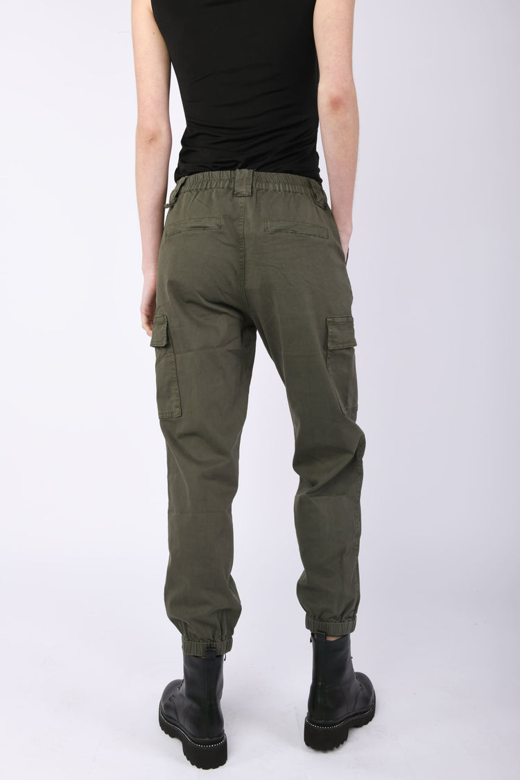 Stretch cotton cargo trousers