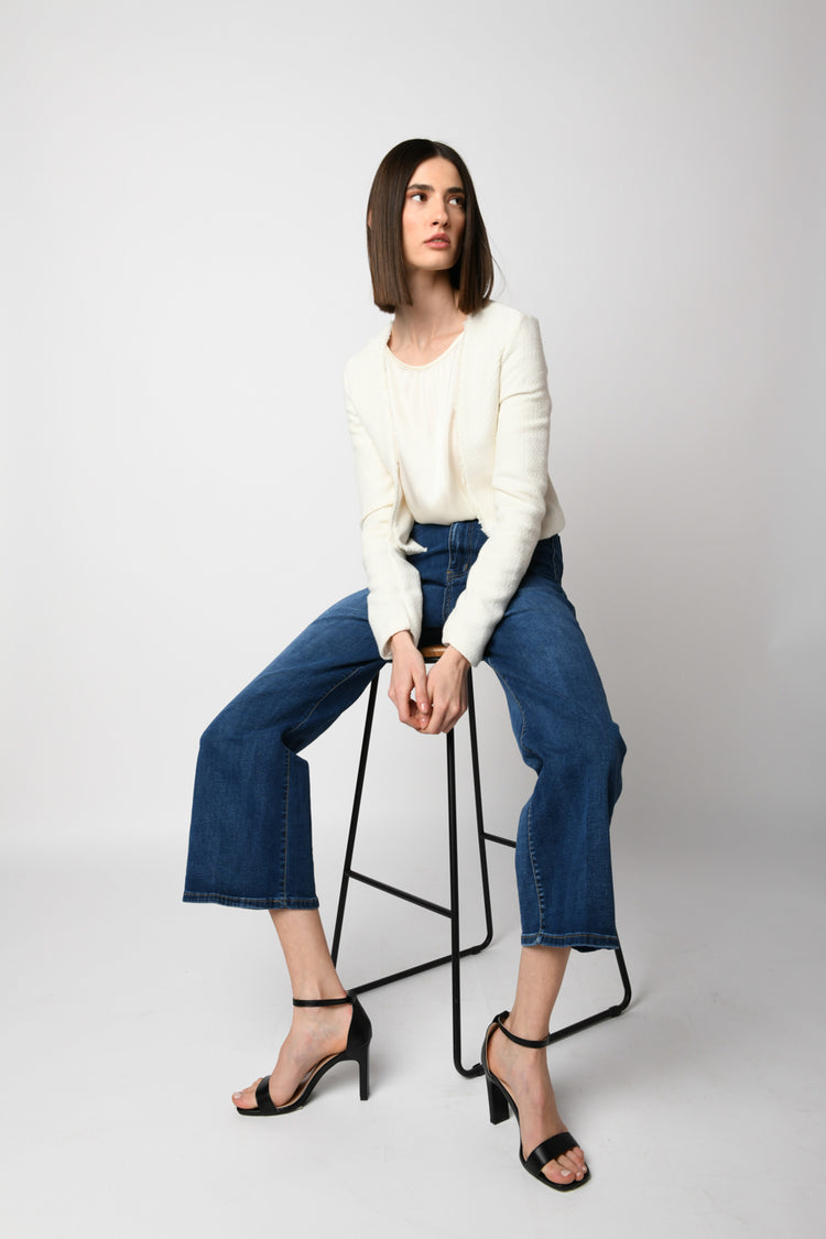 High-waist wide leg jeans