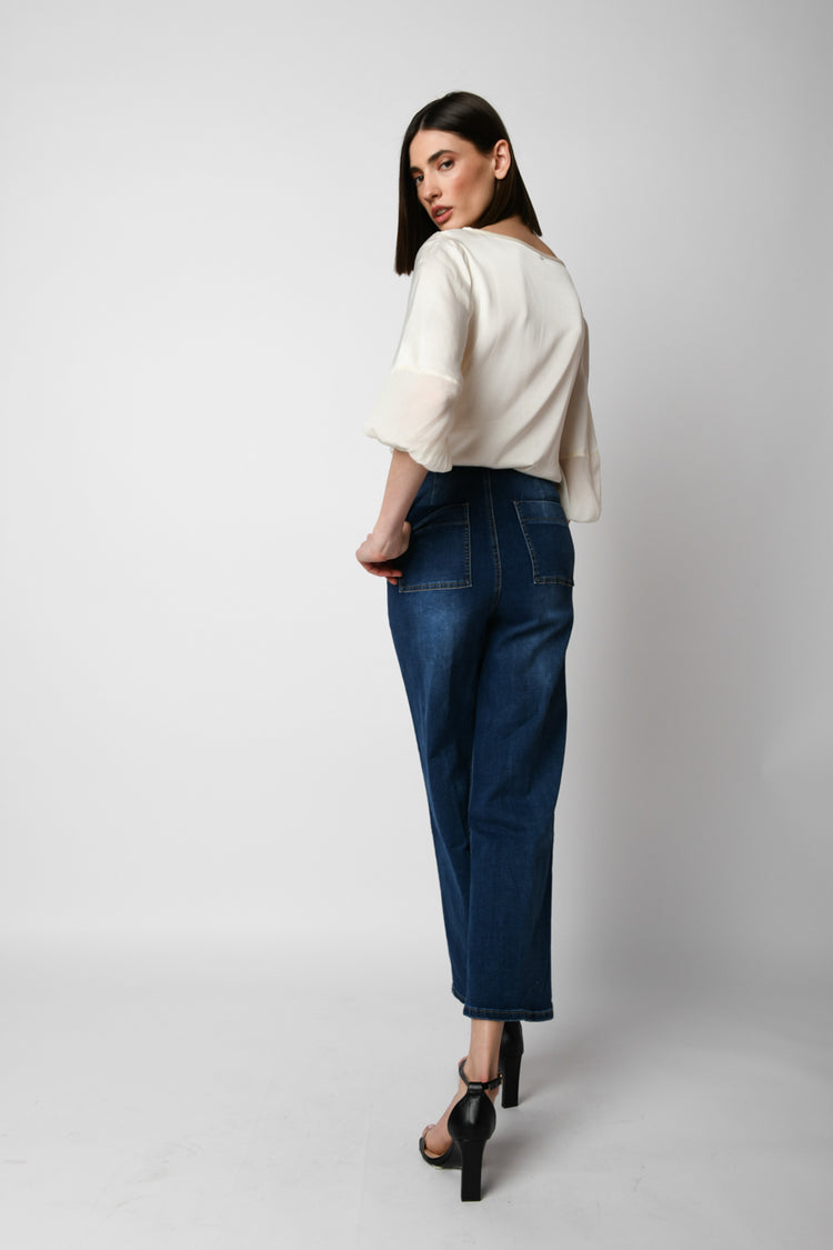 High-waist wide leg jeans