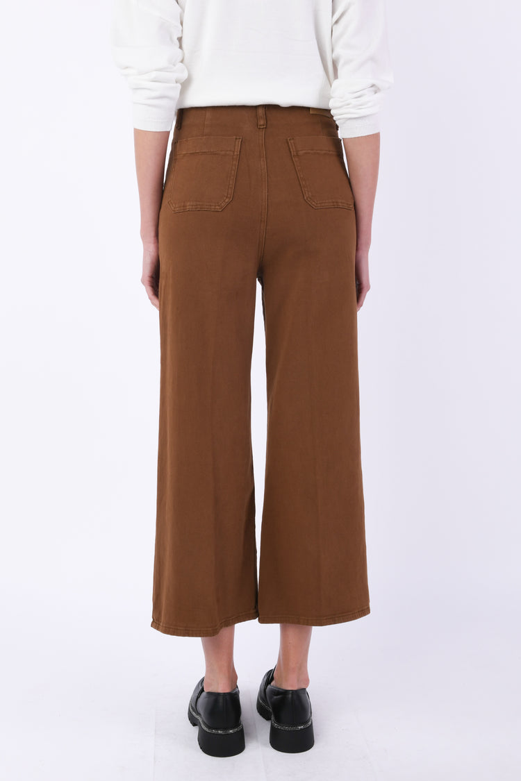 Button-detail sailor jeans