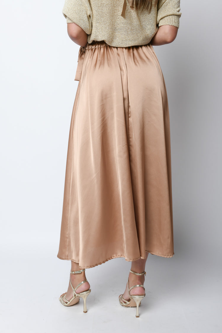 Satin maxi skirt