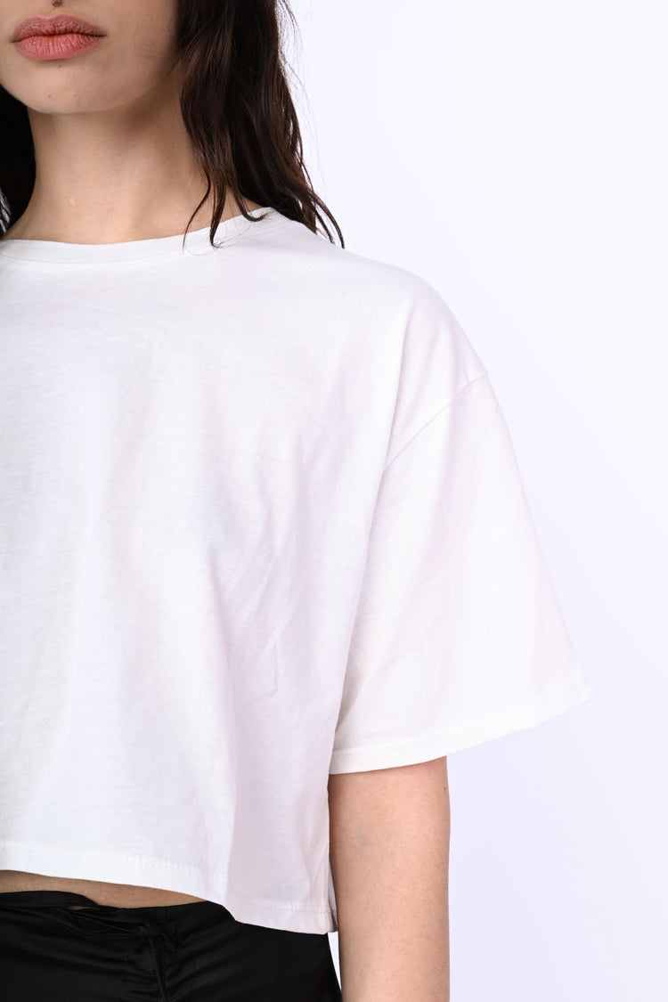 Cotton cropped t-shirt