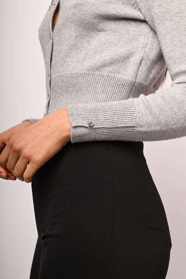Rhinestone cropped cardigan