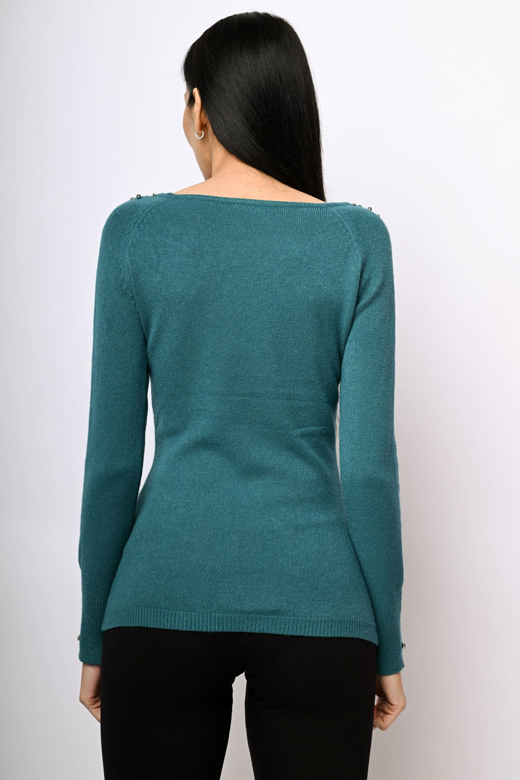 Rhinestone-embellished sweater