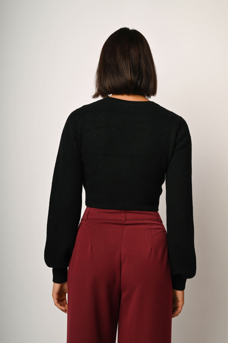 Jewel buttons cropped cardigan