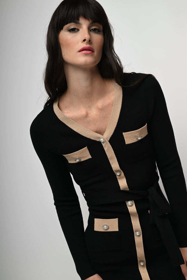 Contrast edges mini dress