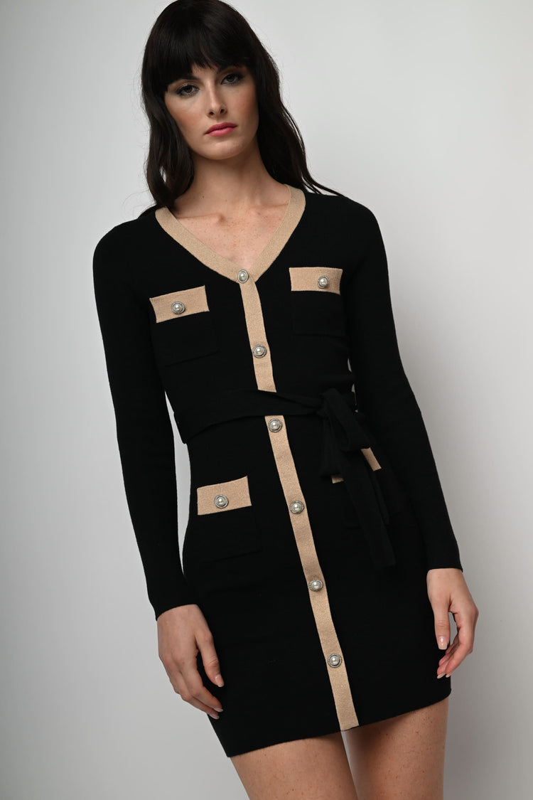 Contrast edges mini dress