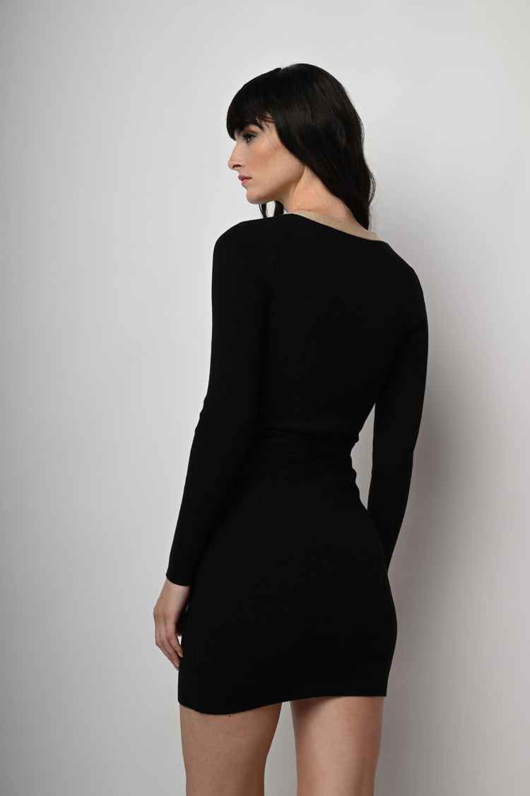 Contrast edges mini dress