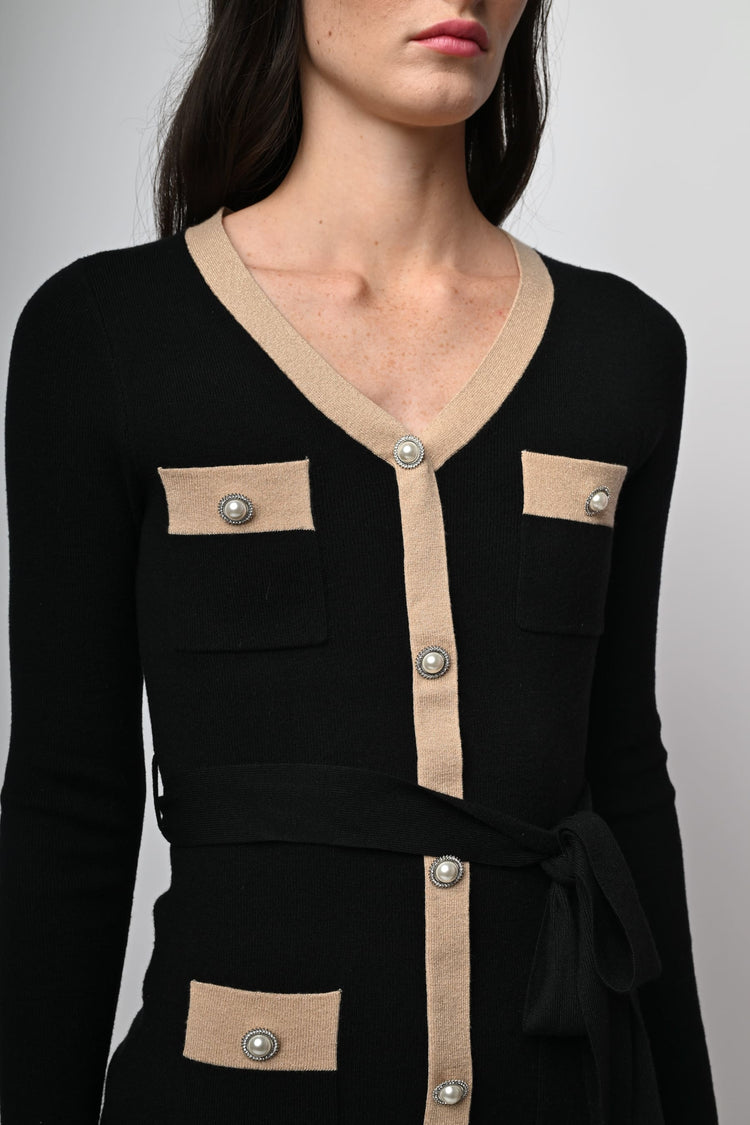 Contrast edges mini dress