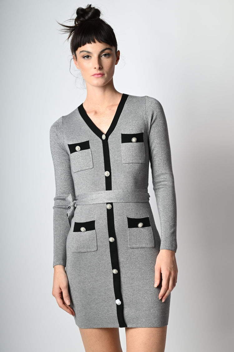 Contrast edges mini dress