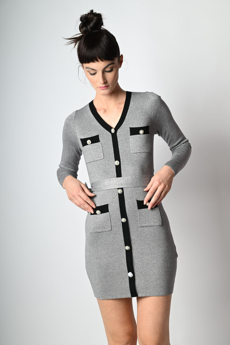 Contrast edges mini dress