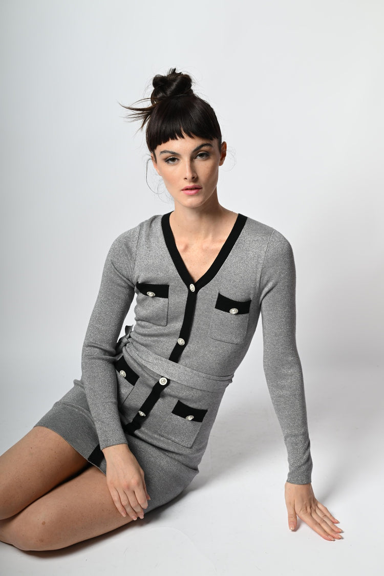Contrast edges mini dress