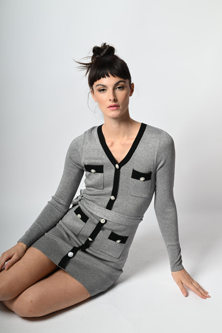 Contrast edges mini dress