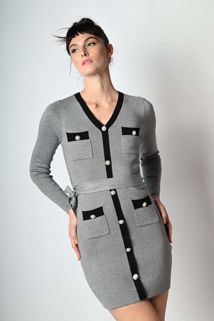 Contrast edges mini dress