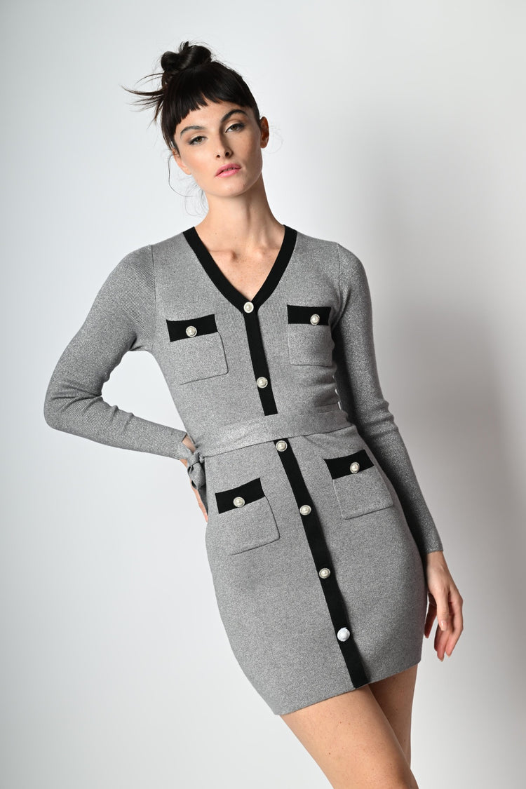Contrast edges mini dress