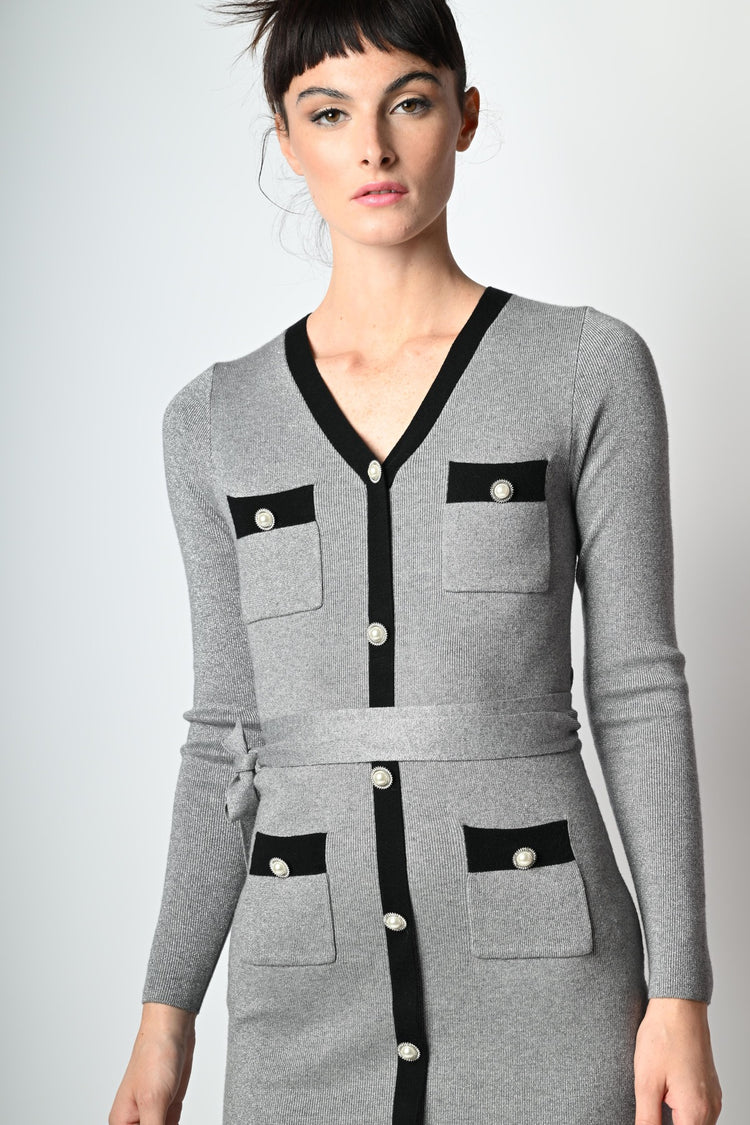 Contrast edges mini dress