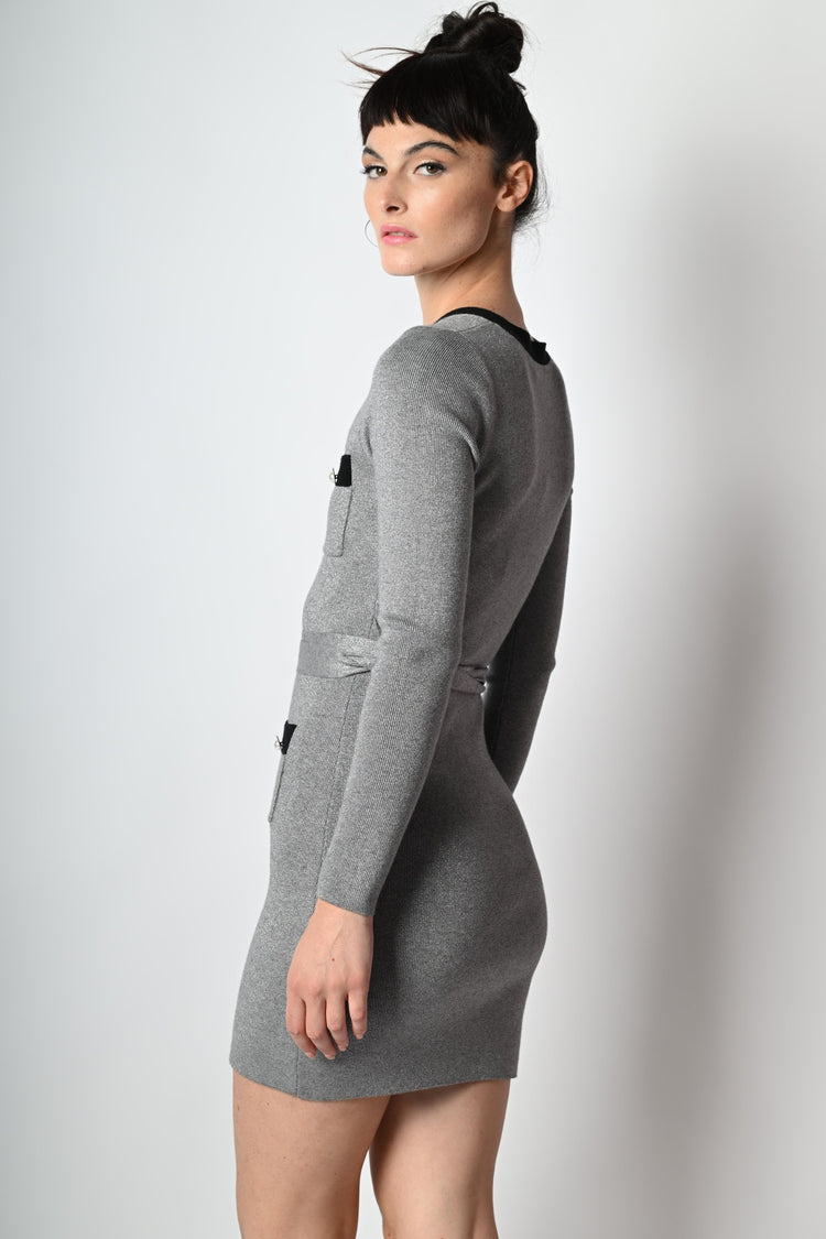 Contrast edges mini dress
