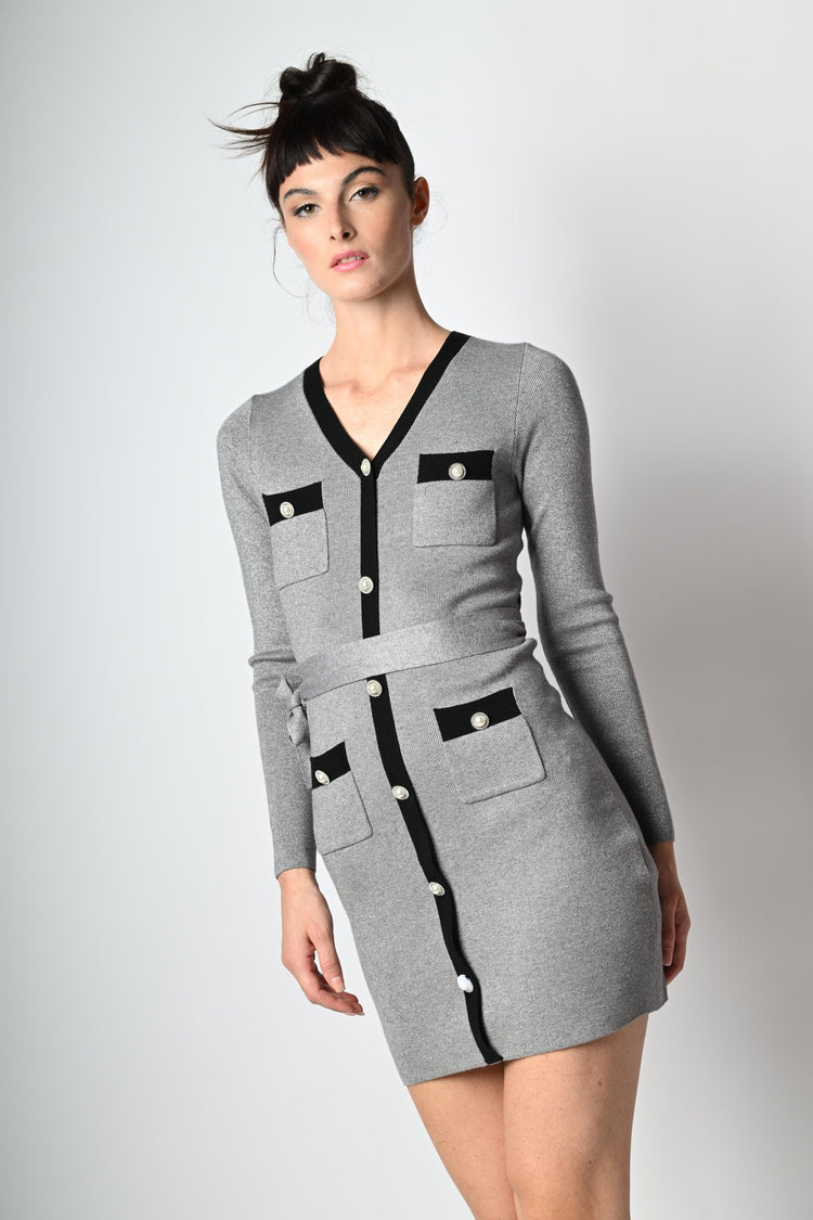 Contrast edges mini dress