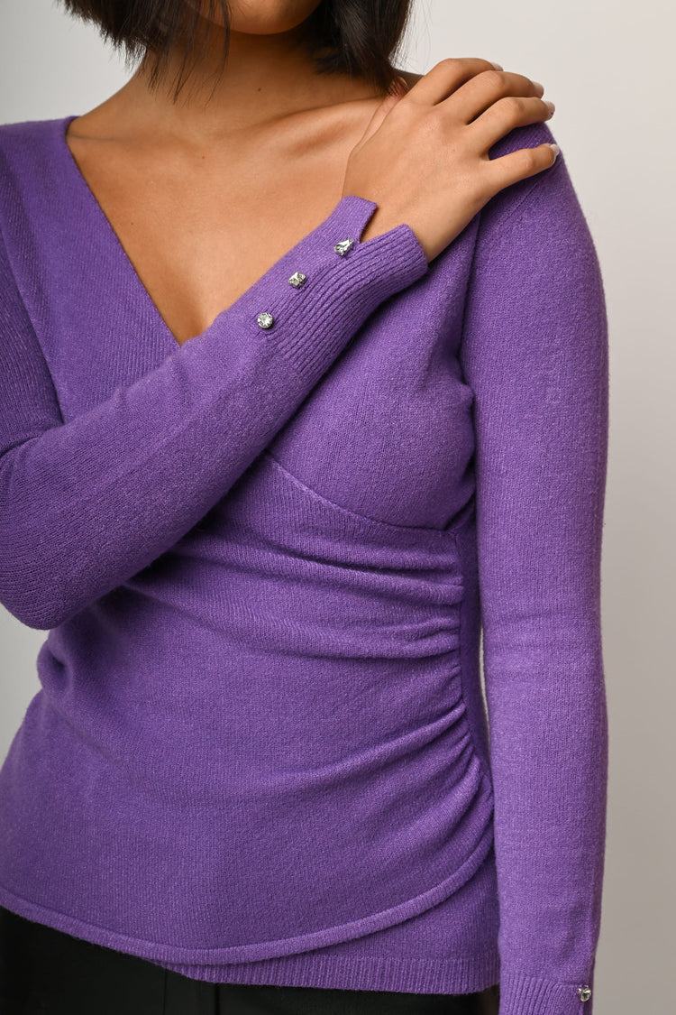 Wrap-style sweater