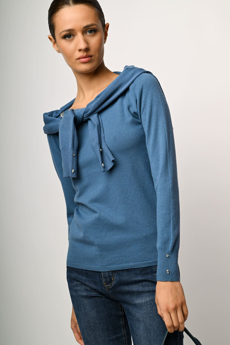 Rhinestone embellishment sweater