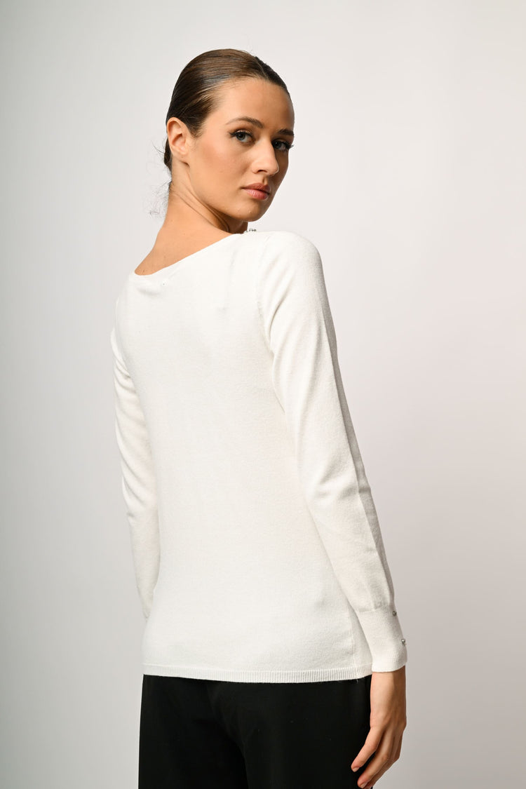 Rhinestone embellishment sweater