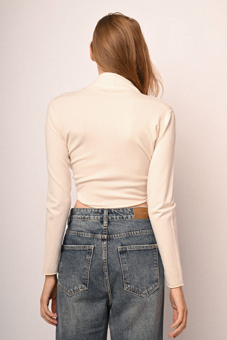 Knot cropped cardigan