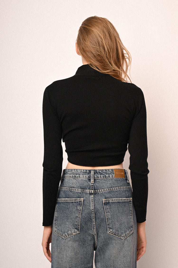 Knot cropped cardigan