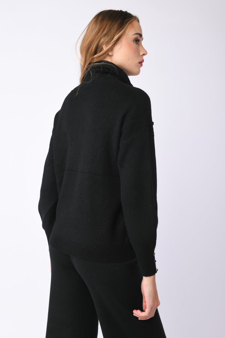 Jewel embellished turtleneck