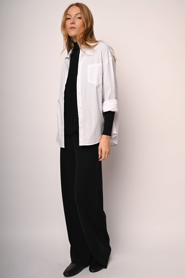 Knit wide-leg trousers