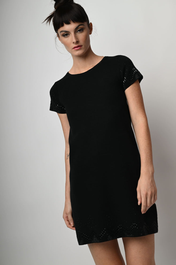 Rhinestones knit mini dress