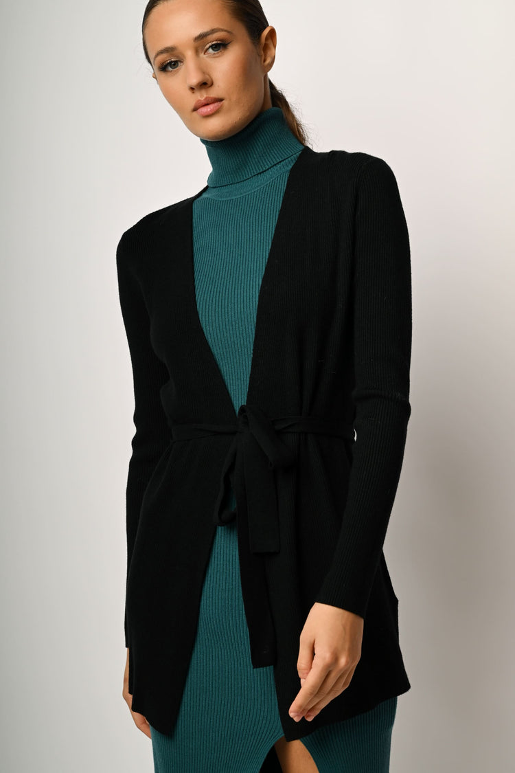 Belted cardigan