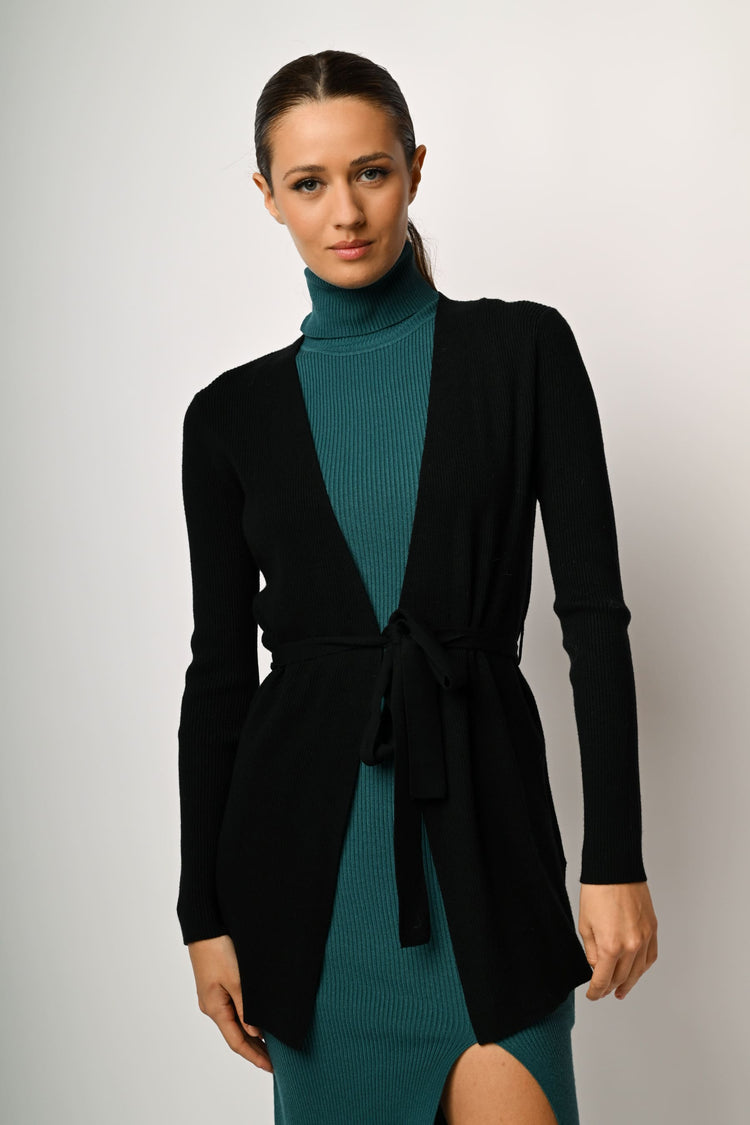 Belted cardigan