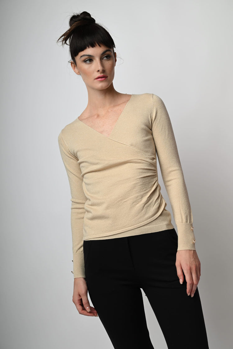 Wrap-style sweater
