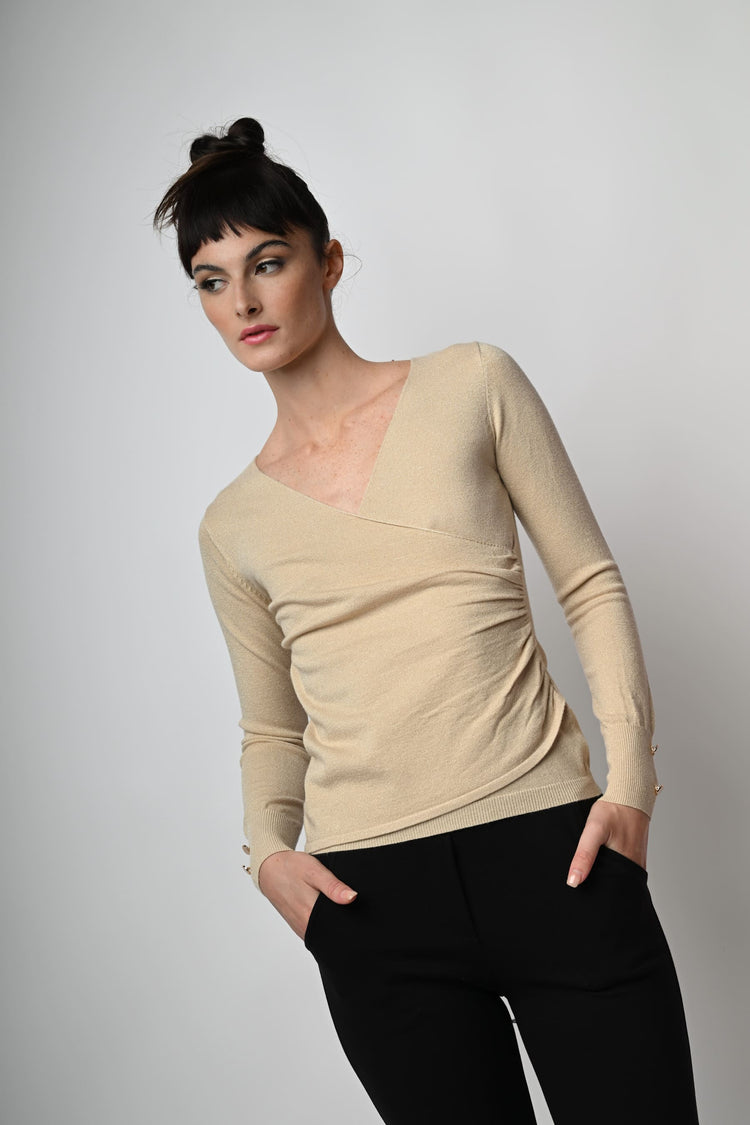 Wrap-style sweater
