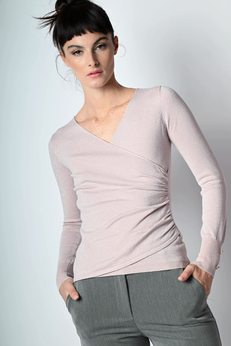 Wrap-style sweater