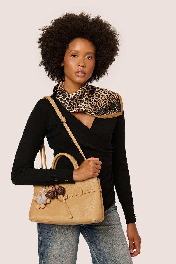 Button-detail wrap sweater