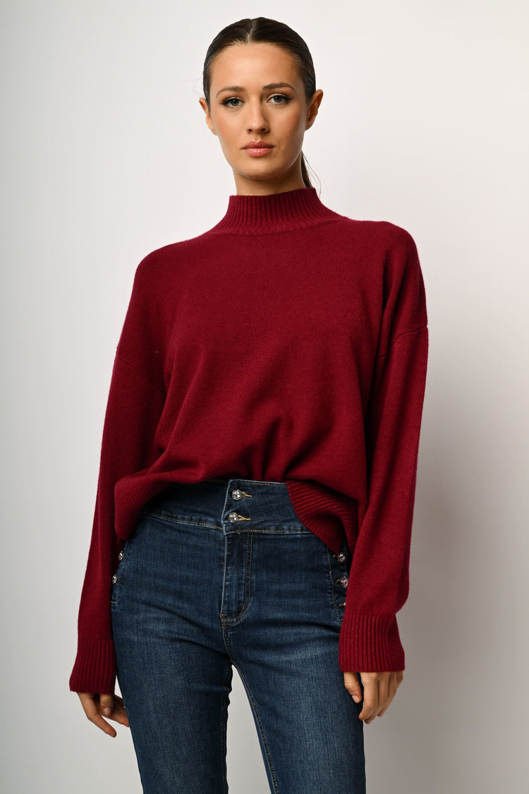 Oversized mock sweater