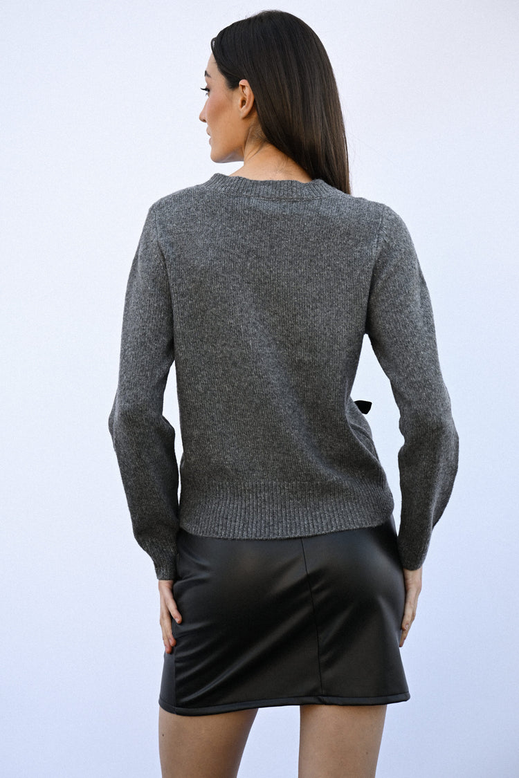 Bow embellished sweater