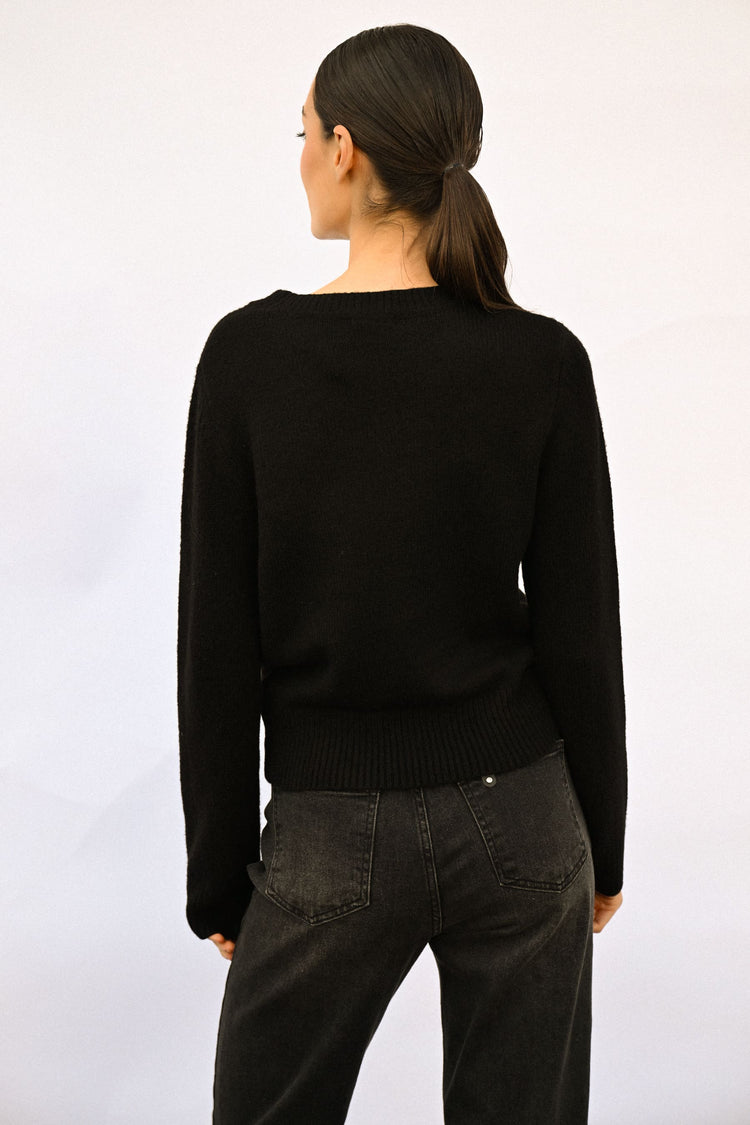 Bow embellished sweater