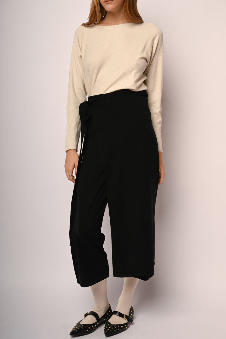 Knot knit midi skort