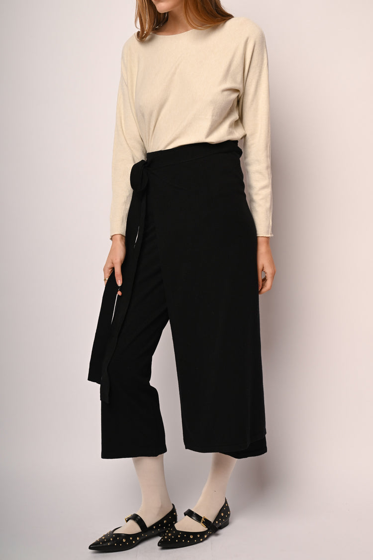 Knot knit midi skort