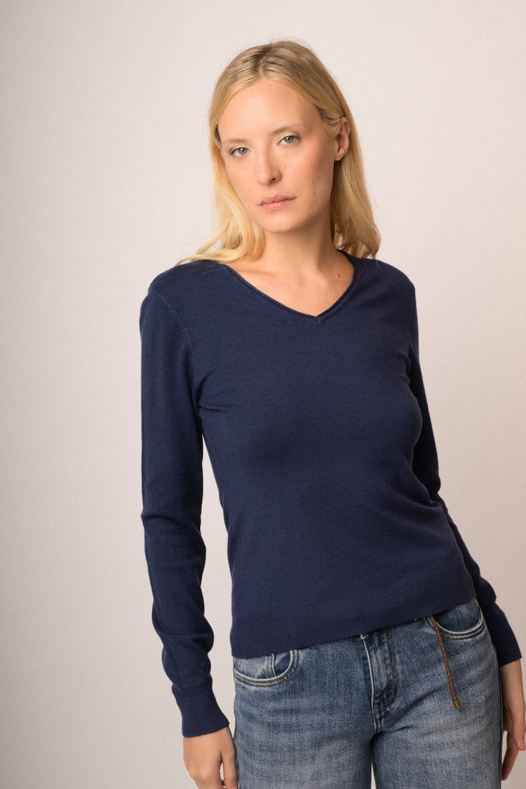 Maglia scollo V basic