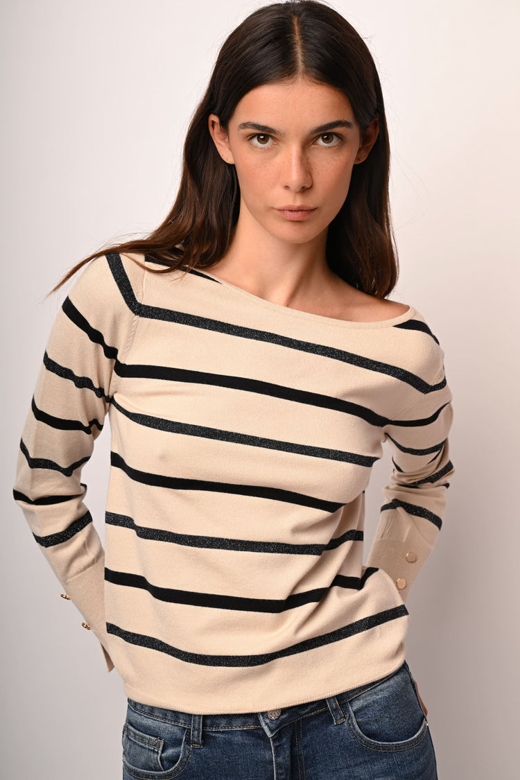 Lurex Striped knit sweater